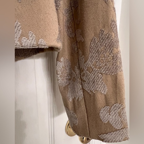 Anthropologie Odille Brocade Faux Fur Collared Jacket, 60s, Mid Century  - Sz 2 - Picture 13 of 16